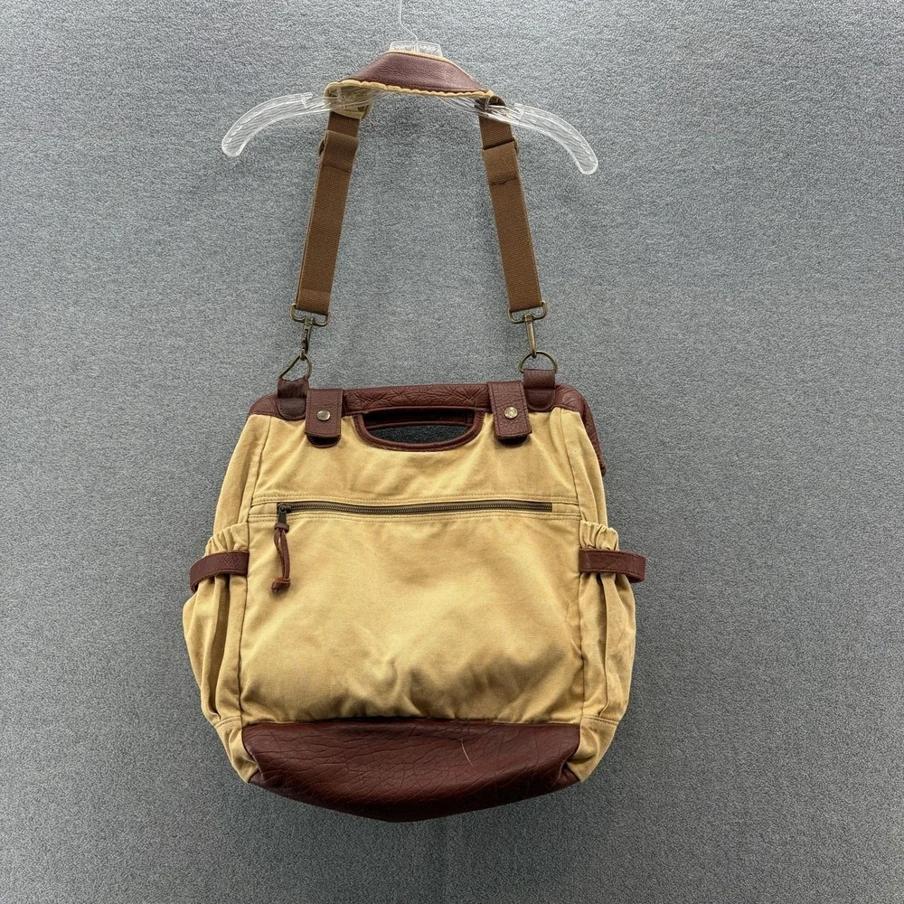 Buffalo Jackson Tote Mens Canvas Leather Travel Bag Commuter Safari Duffle